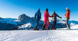 Die Sellarunde und die Skipisten in Gröden