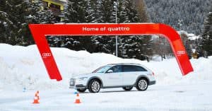 Test drives on ice in the Dolomites