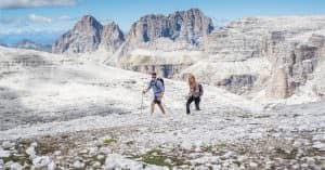 Hiking from the Vajolet Towers to the Passo San Pellegrino