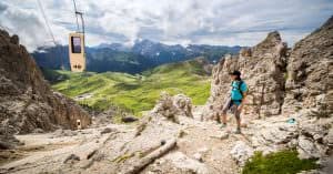 Wandern in Gröden in den Dolomiten Unesco-Welterbe