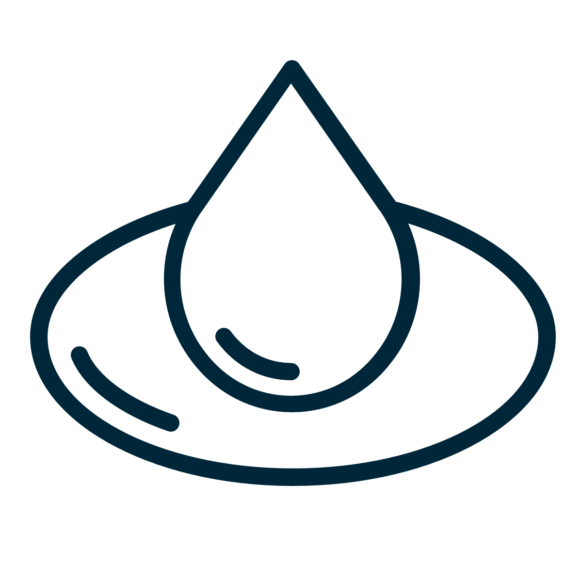 Goccia d'acqua su piattino